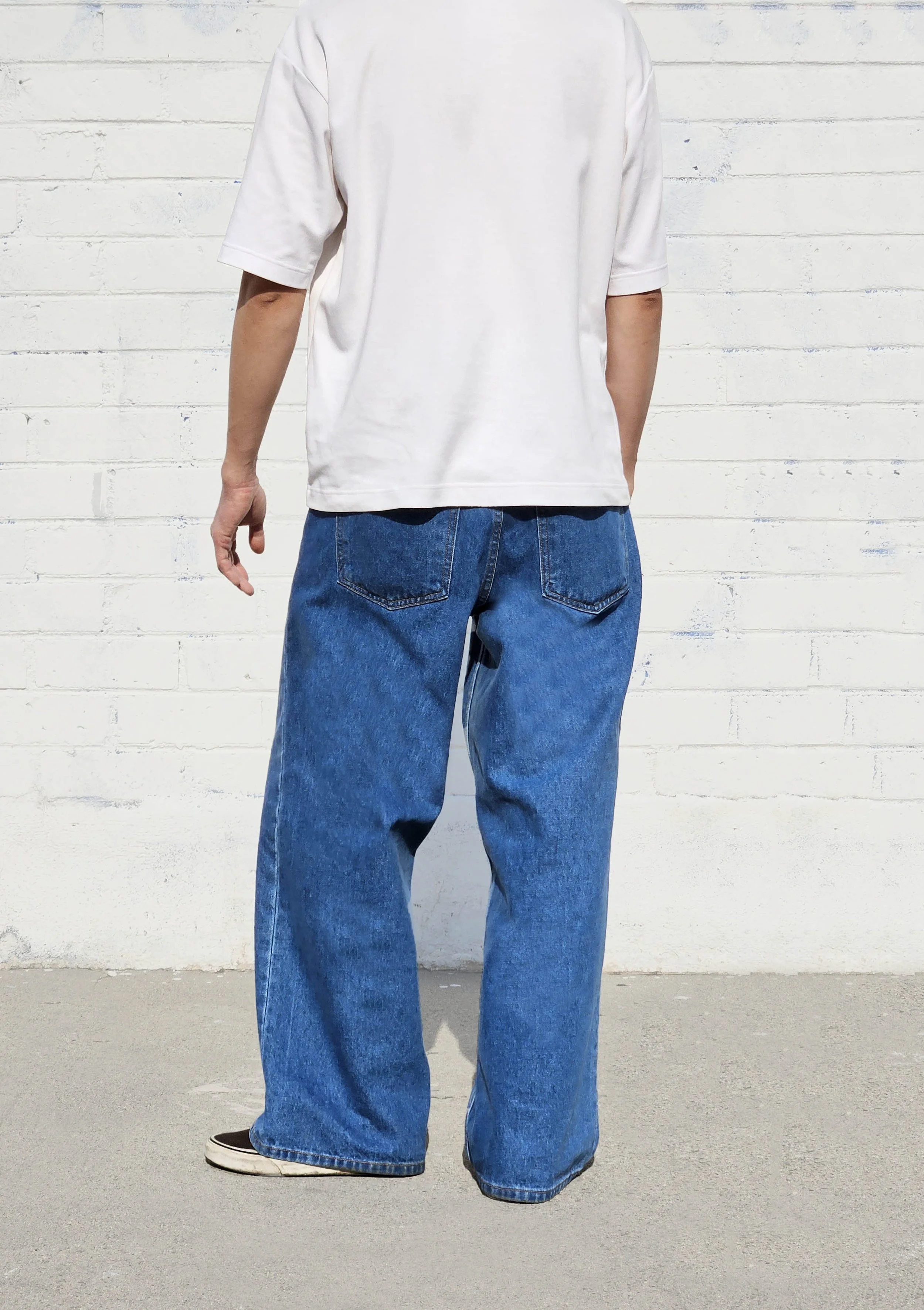 Medium Blue Wash Super Baggy Jeans — Neo Blue Jeans – Made-in-USA